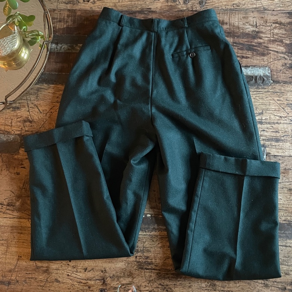 Vintage Ralph Lauren 100% Worsted Wool High Rise Women’s Trouser Pants - Picture 9 of 10